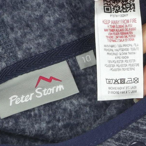 Peter Storm Women's Blue Size 10 Pullover Hoodie Fleece Sweatshirt