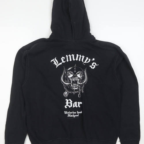 Fruit of the Loom Women's Black Full Zip Hoodie M Motörhead Print