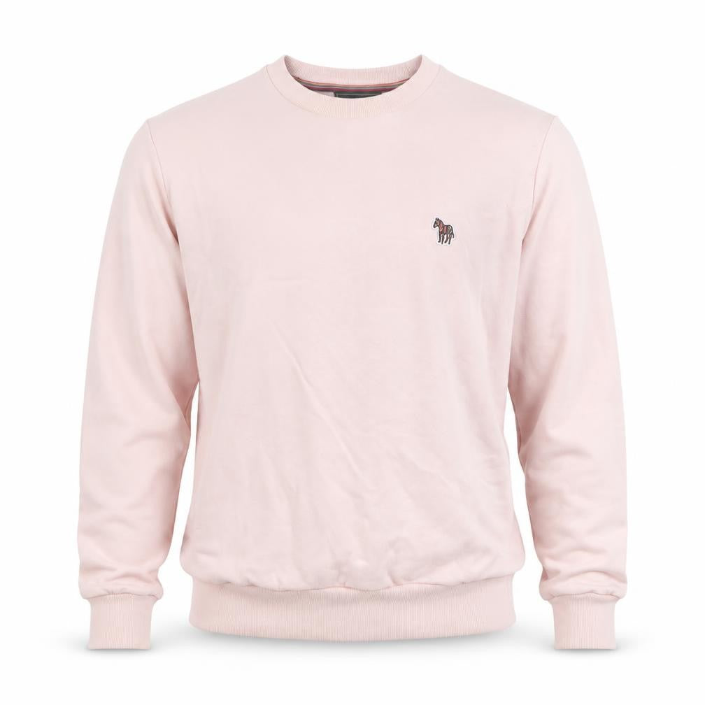 Front view of Paul Smith Men's Pink Crew Neck Sweatshirt M Cotton Jersey