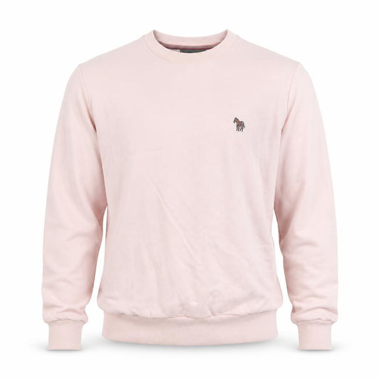 Front view of Paul Smith Men's Pink Crew Neck Sweatshirt M Cotton Jersey