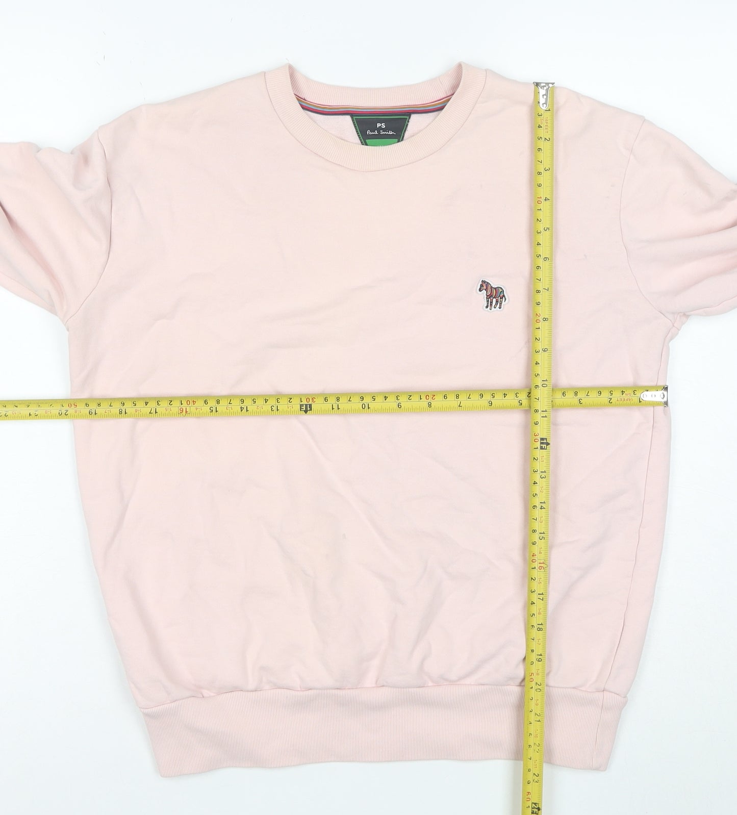 Paul Smith Men's Pink Crew Neck Sweatshirt M Cotton Jersey