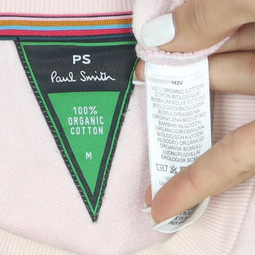 Paul Smith Men's Pink Crew Neck Sweatshirt M Cotton Jersey
