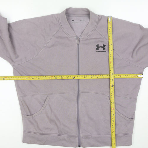 Under Armour Men’s Grey Full Zip Sweatshirt Size S Relaxed Fit