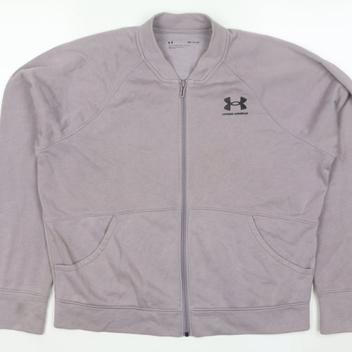 Under Armour Men’s Grey Full Zip Sweatshirt Size S Relaxed Fit