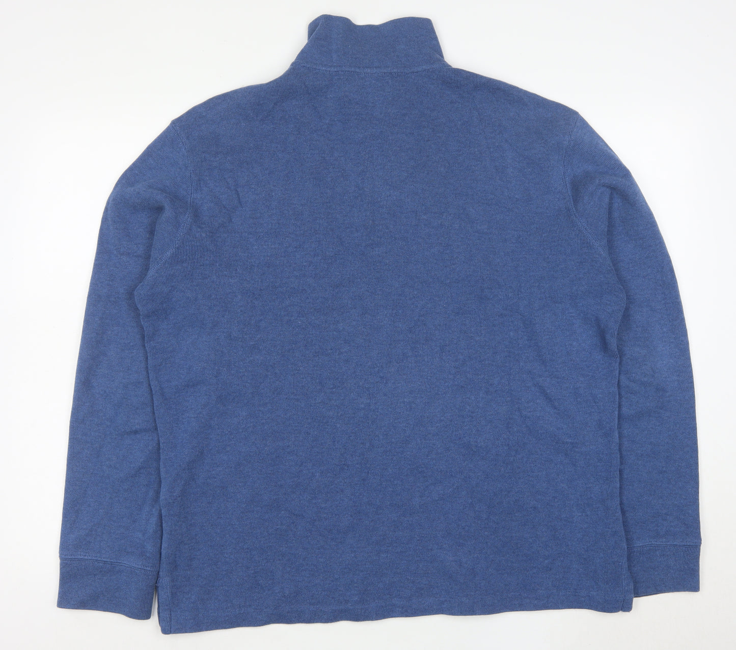 Polo Ralph Lauren Men's Blue 1/4 Zip Cotton Pullover Sweatshirt Size L
