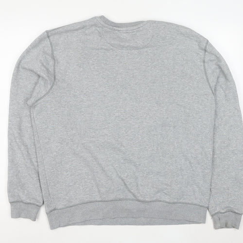 Jack Wills Men’s Grey Logo Pullover Sweatshirt L Regular Fit