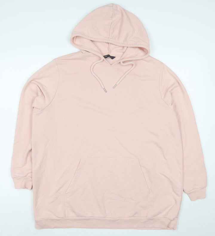 Marks and Spencer Women's Pink Pullover Hoodie Size 22 Cotton Blend