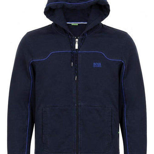 Hugo Boss Men's Blue M Full Zip Cotton Hoodie Sweatshirt