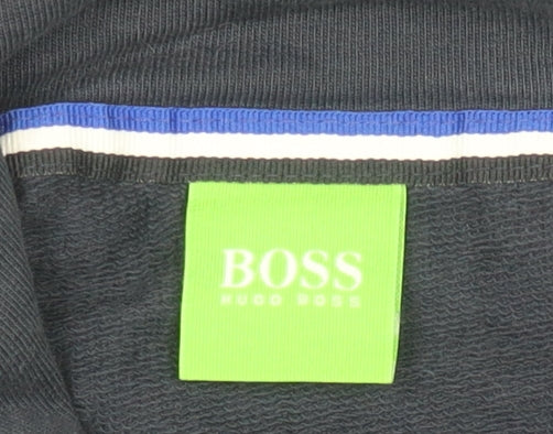 Hugo Boss Men's Blue M Full Zip Cotton Hoodie Sweatshirt