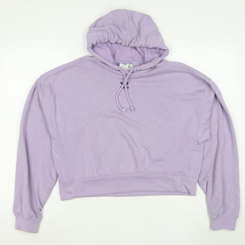 Adidas Womens Lilac Hoodie Size 10 Pullover Cotton Blend Casual