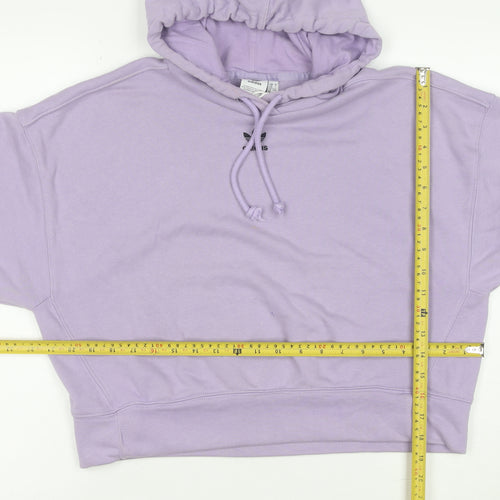 Adidas Womens Lilac Hoodie Size 10 Pullover Cotton Blend Casual
