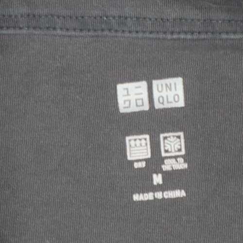 Uniqlo Men Black M AIRism Short Sleeve Polo Shirt