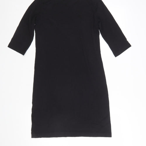 French Connection Women's Black Cotton Shift Dress Size 8