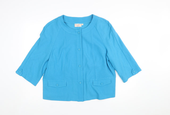 Honor Millburn at EWM Blue Woven 3/4 Sleeve Women’s Blazer Size 20