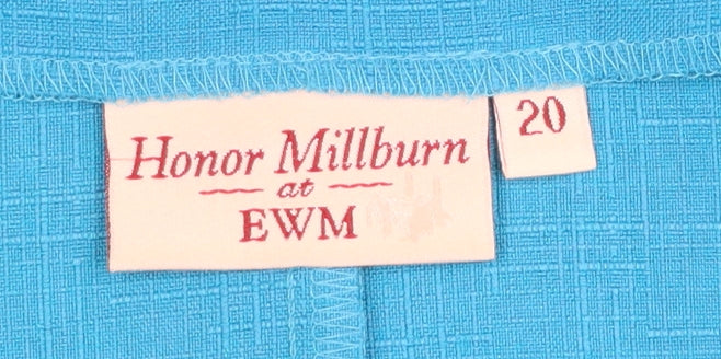 Honor Millburn at EWM Blue Woven 3/4 Sleeve Women’s Blazer Size 20