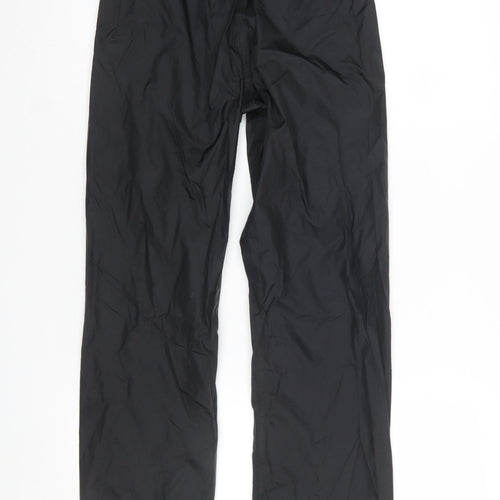 Regatta Boys Black Waterproof Rain Trousers 9-10 Years Polyamide Outdoor Wear
