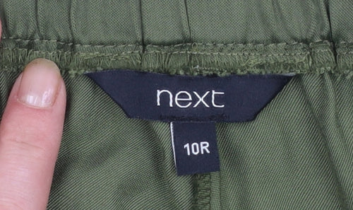 Next Women's Green Wide-Leg Viscose Trousers Size 10R