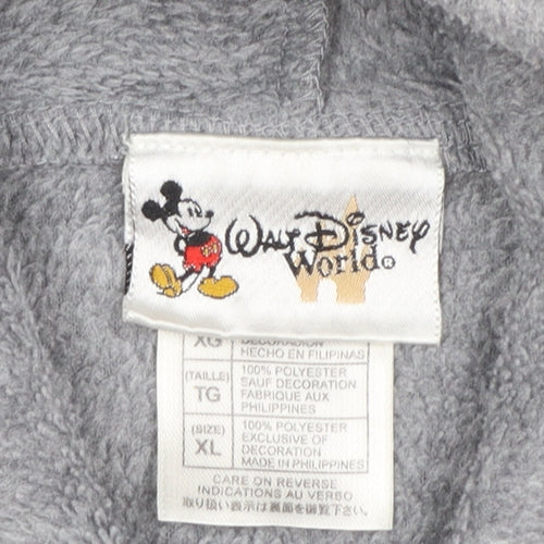 Walt Disney World Grey Fleece Pullover Sweatshirt Women XL Mickey Design