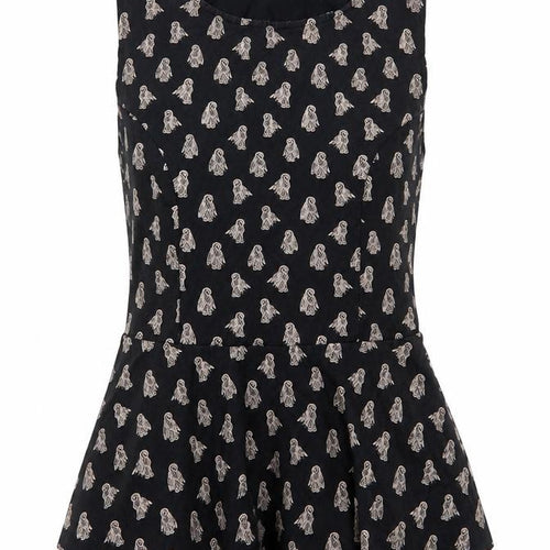 New Look Women's Black Peplum Blouse Size 10 Sleeveless Lightweight Top