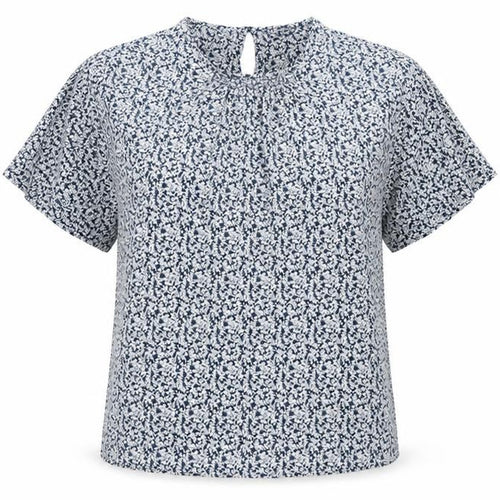 Marks and Spencer Women Blue Floral Viscose Tunic Blouse Size 12
