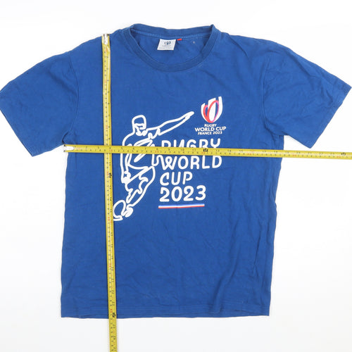 Rugby World Cup 2023 Blue Men’s Small Graphic Cotton T-Shirt