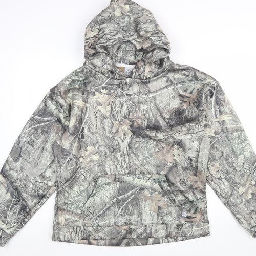 Akimbo Men's Camouflage Fleece Pullover Hoodie Size M