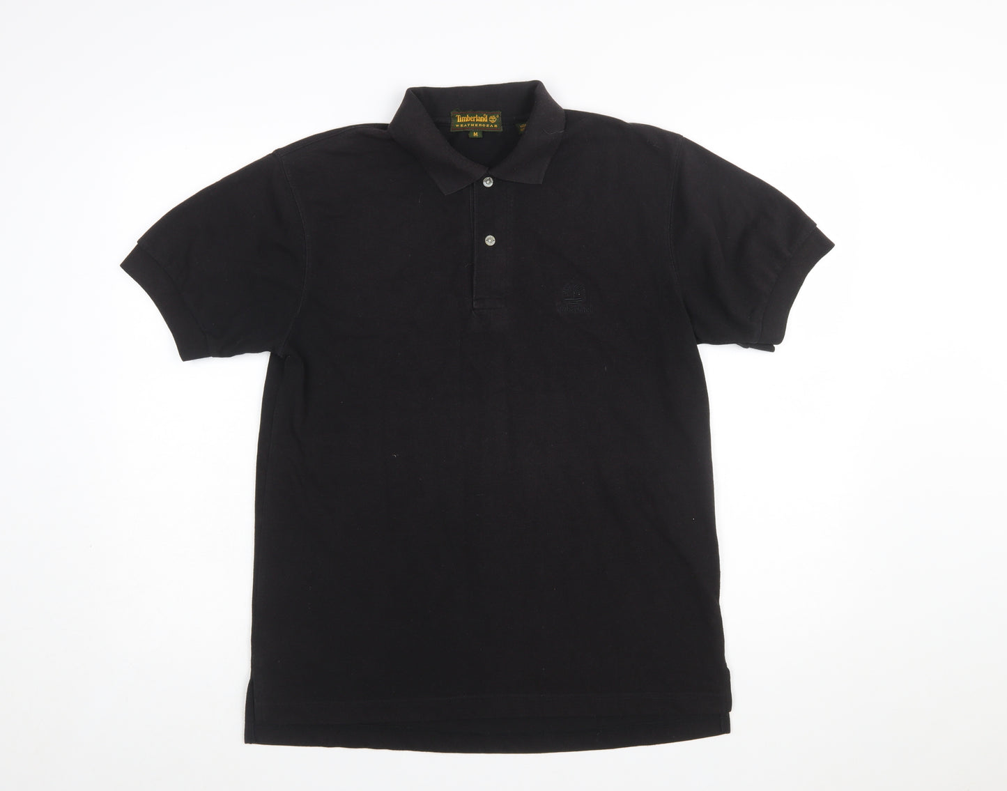 Timberland Men’s Black Cotton Polo Shirt M Regular Fit Casual