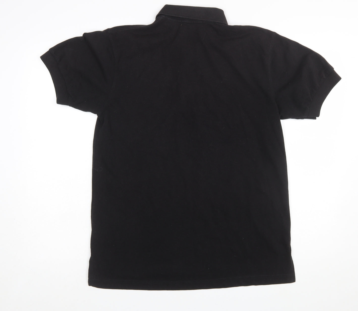 Timberland Men’s Black Cotton Polo Shirt M Regular Fit Casual
