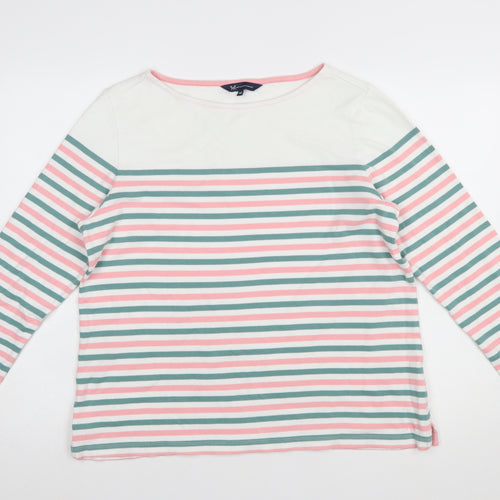 Crew Clothing Company Women’s Multicoloured Striped Cotton Long Sleeve T-Shirt Size 16