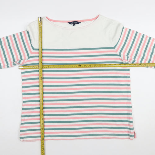 Crew Clothing Company Women’s Multicoloured Striped Cotton Long Sleeve T-Shirt Size 16