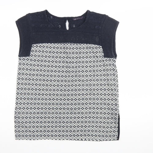 Marks and Spencer Women’s Blue Geometric Tunic Blouse Size 8