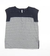 Marks and Spencer Women’s Blue Geometric Tunic Blouse Size 8