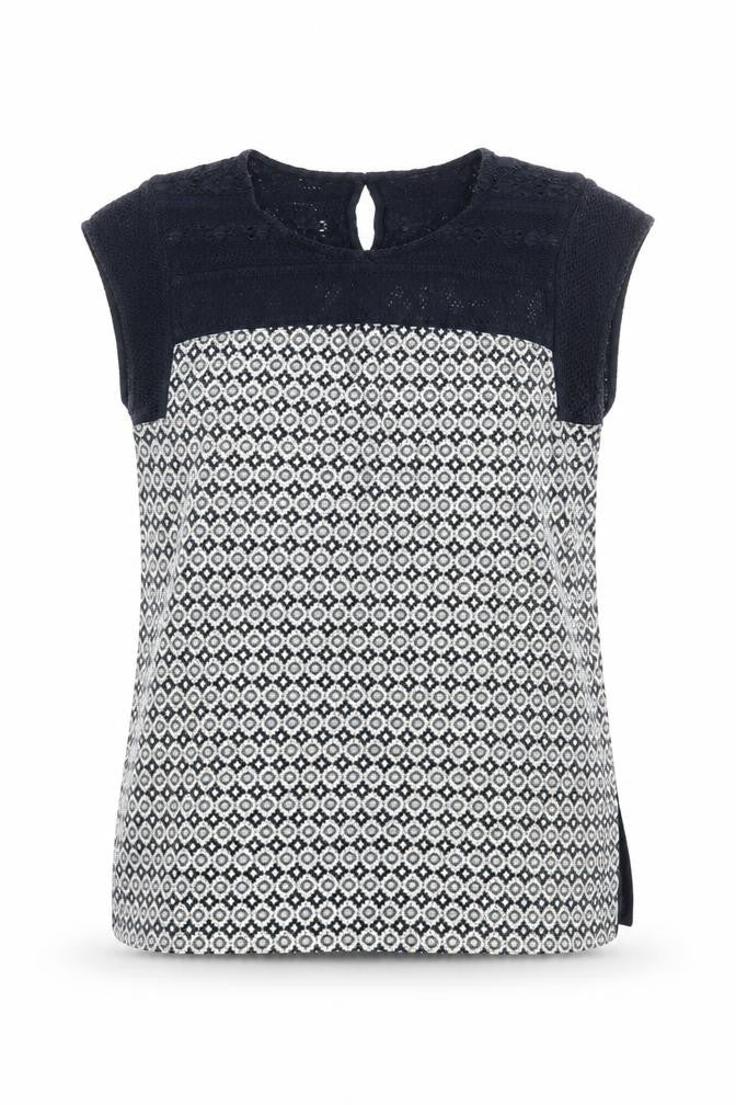 Marks & Spencer Women’s Blue Geometric Tunic Blouse Size 8
