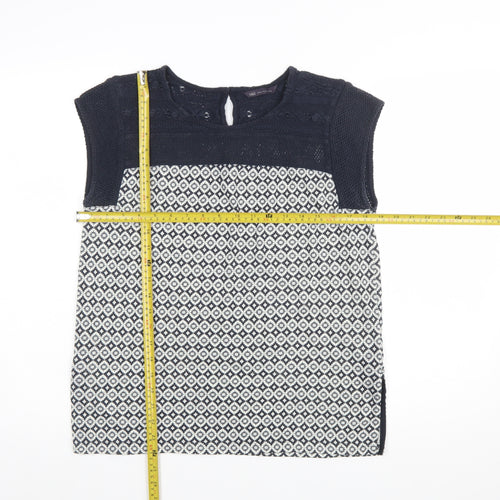 Marks and Spencer Women’s Blue Geometric Tunic Blouse Size 8