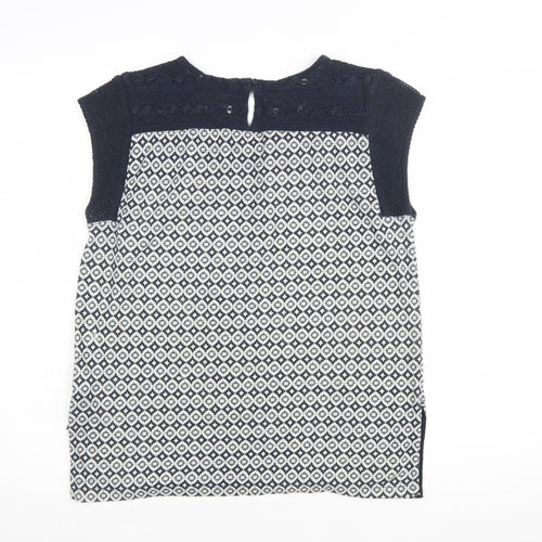 Marks and Spencer Women’s Blue Geometric Tunic Blouse Size 8