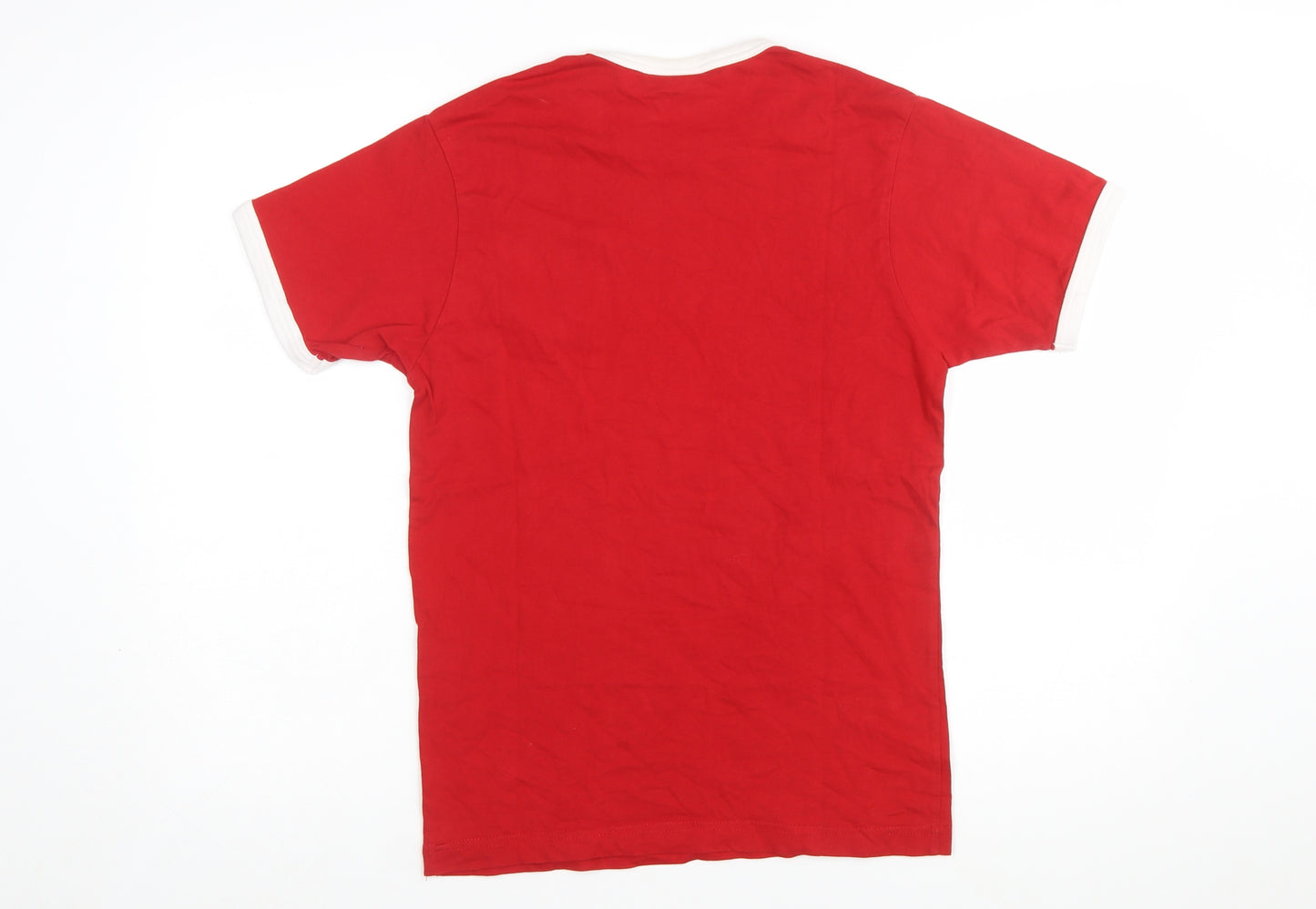 Clique Men's Red FAW Crew Neck Short Sleeve Cotton T-Shirt Size S