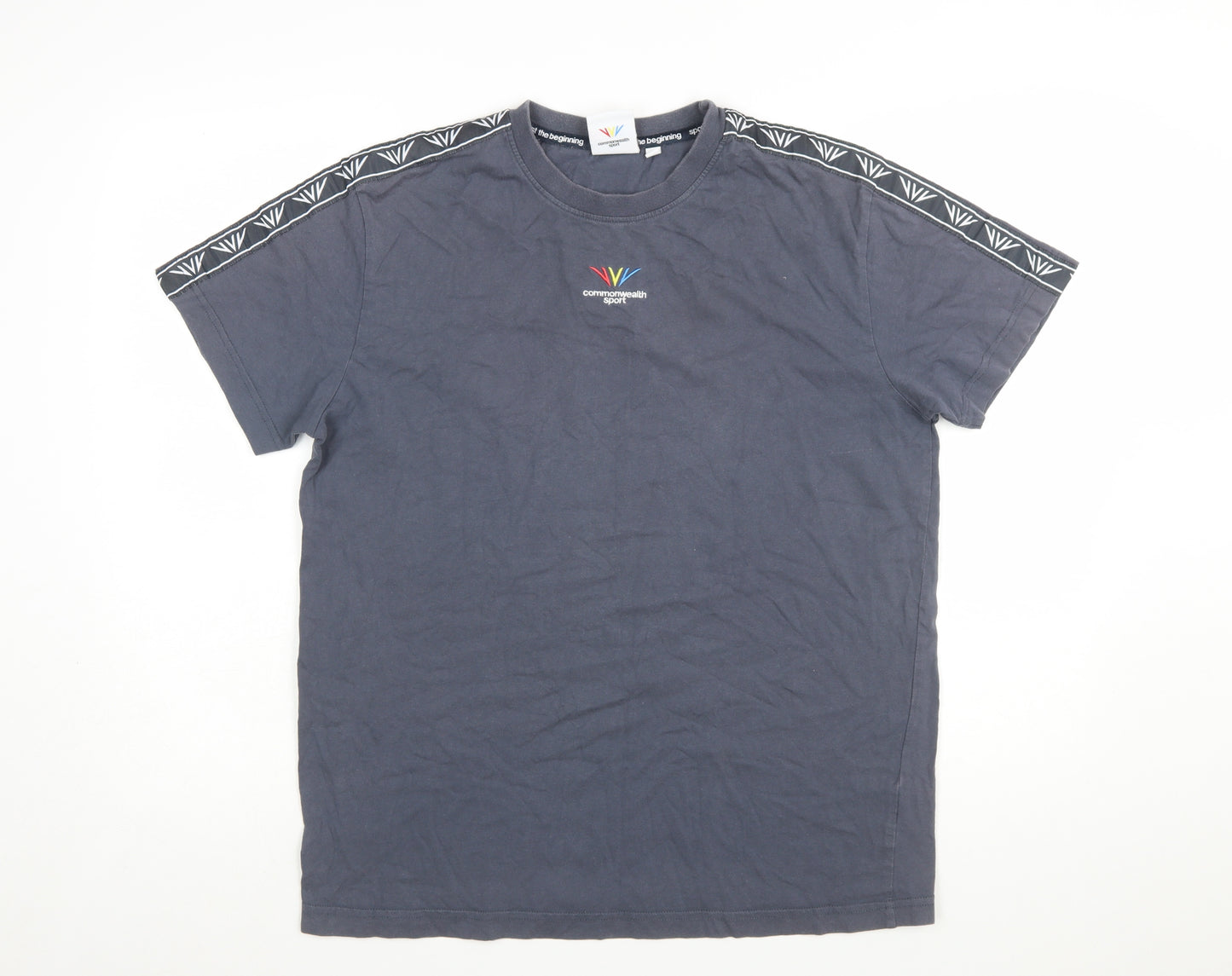 Commonwealth Sport Men's Grey Short Sleeve Crew Neck T-Shirt Size L