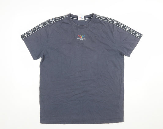 Commonwealth Sport Men's Grey Short Sleeve Crew Neck T-Shirt Size L