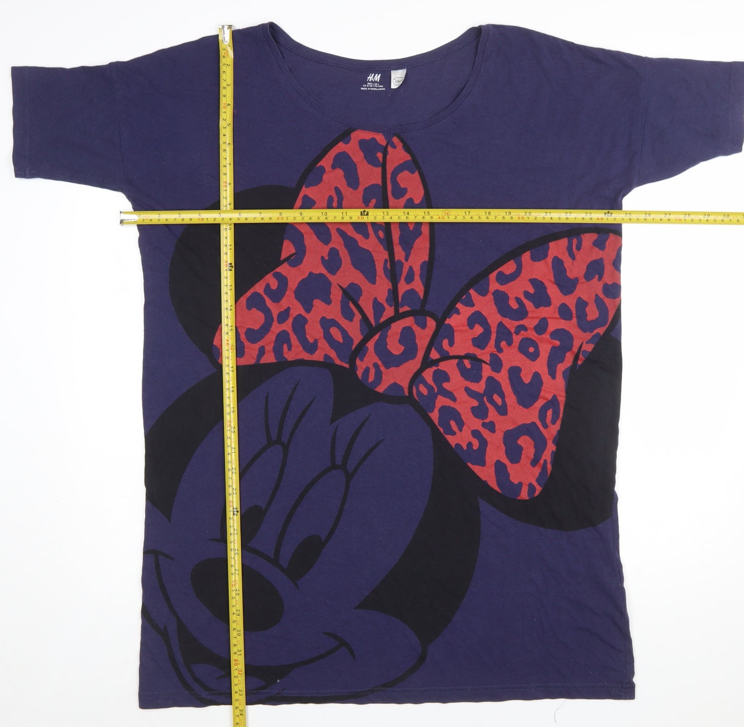 H&M Women Blue Minnie Mouse Disney T-Shirt Nightshirt Size 14