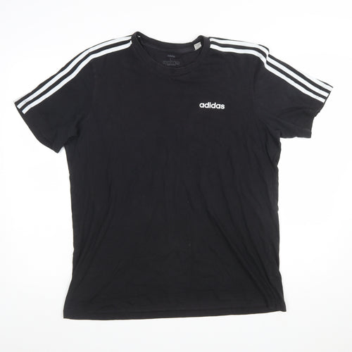 adidas Men's Black L Short Sleeve Crew Neck Sports T-Shirt