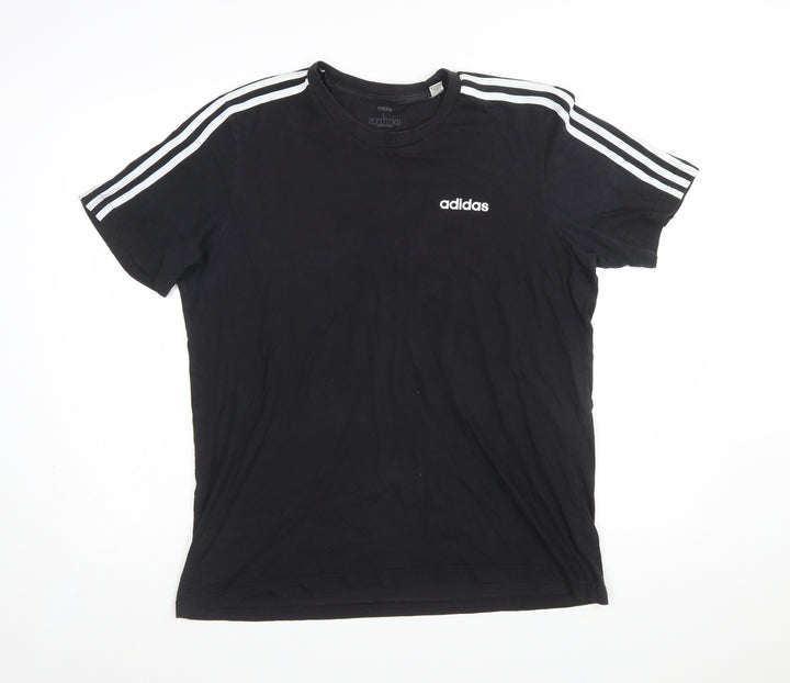 adidas Men's Black L Short Sleeve Crew Neck Sports T-Shirt