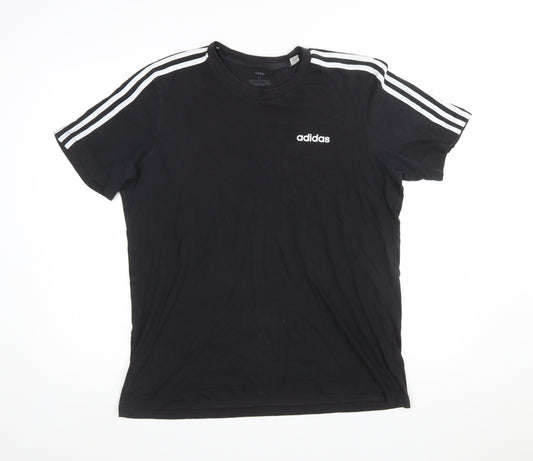 adidas Men's Black L Short Sleeve Crew Neck Sports T-Shirt