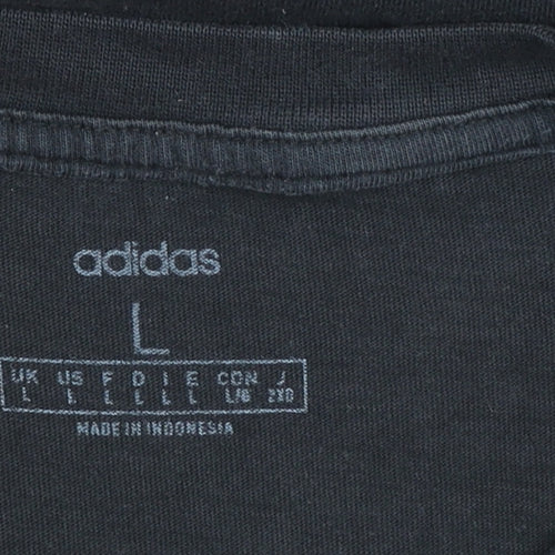 adidas Men's Black L Short Sleeve Crew Neck Sports T-Shirt