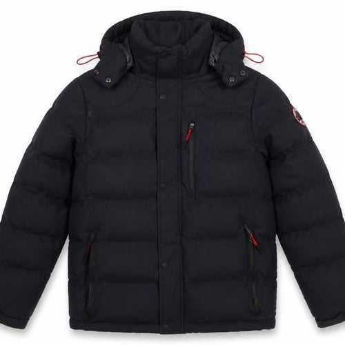 Tokyo Laundry Men's Black Hooded Puffer Jacket S Waterproof Winter Coat