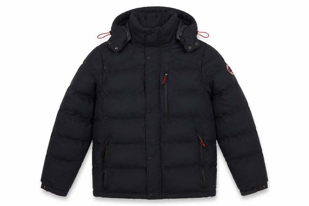 Tokyo Laundry Men's Black Hooded Puffer Jacket S Waterproof Winter Coat