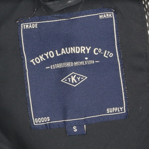 Tokyo Laundry Men's Black Hooded Puffer Jacket S Waterproof Winter Coat