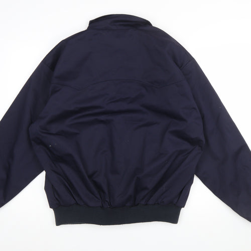 Relco London Men's Blue XL Bomber Jacket Classic Lined Cotton Polyester