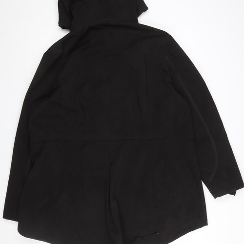 French Connection Women's Black 2XL Hooded Full Zip Parka Jacket