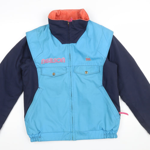 SOS Men's Blue Skiing Jacket 38 Regular Polyester Cotton Winter