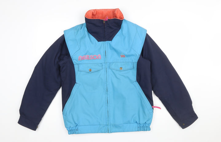 SOS Men's Blue Skiing Jacket 38 Regular Polyester Cotton Winter